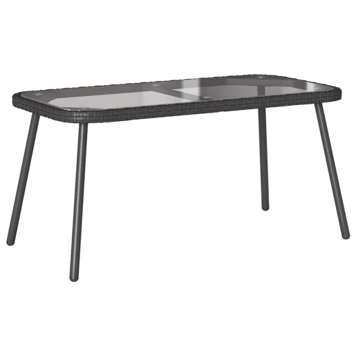 Mesa de Centro, Mesa baixa, Preto 90 x 45 x 43 cm vime PE