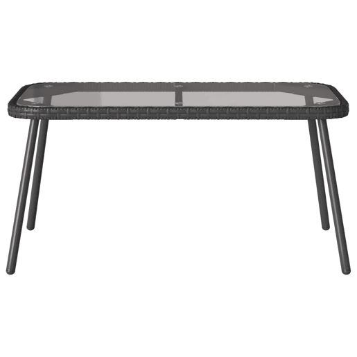 Mesa de Centro, Mesa baixa, Preto 90 x 45 x 43 cm vime PE