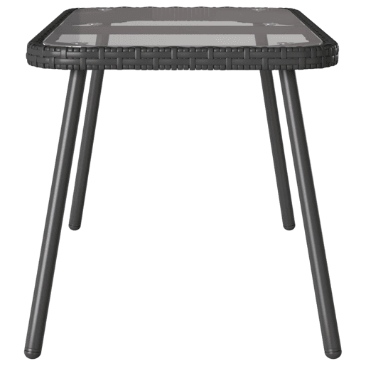 Mesa de Centro, Mesa baixa, Preto 90 x 45 x 43 cm vime PE