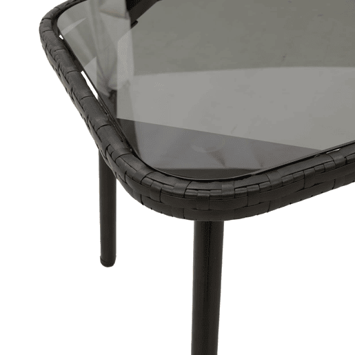 Mesa de Centro, Mesa baixa, Preto 90 x 45 x 43 cm vime PE