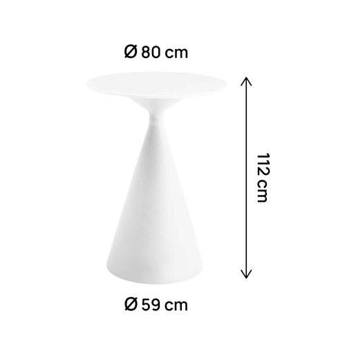 Mesa de jardim bistrô ?80 cm éora - Branco