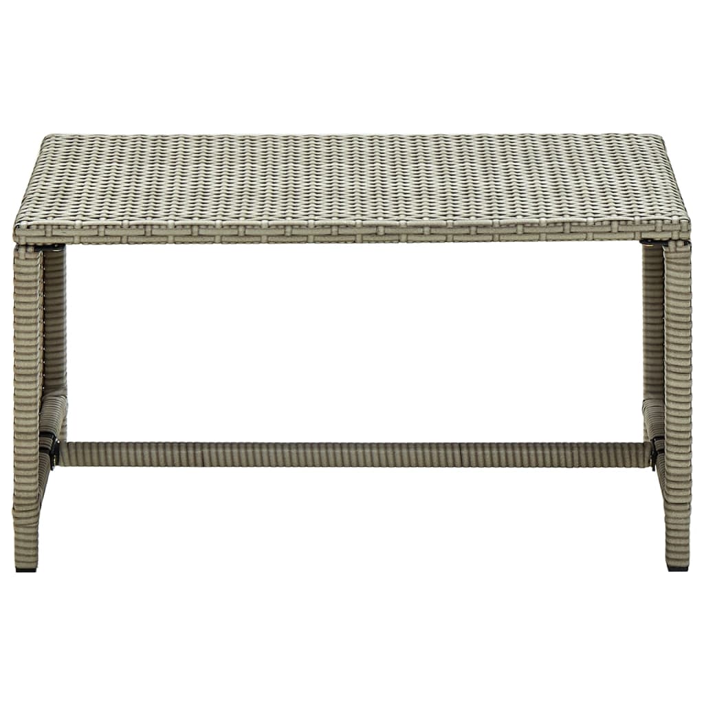 Mesa de café - mesa de centro de ratán sintético beige 70x40x38 cm