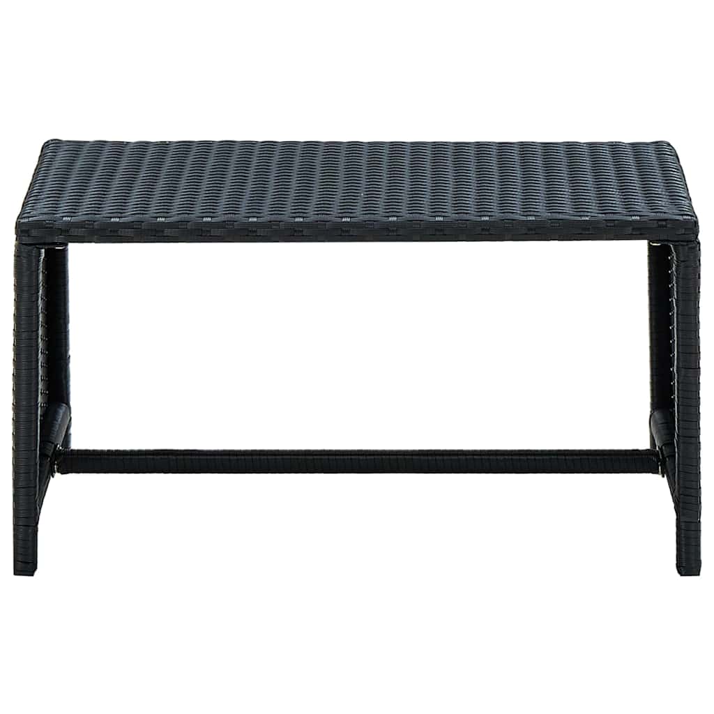Mesa de café - mesa de centro de ratán sintético negro 70x40x38 cm