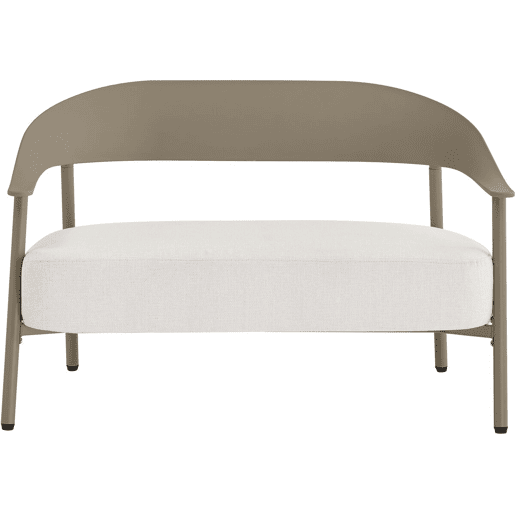 Sofá de jardim Céora em plástico e metal - 2 lugares - Taupe
