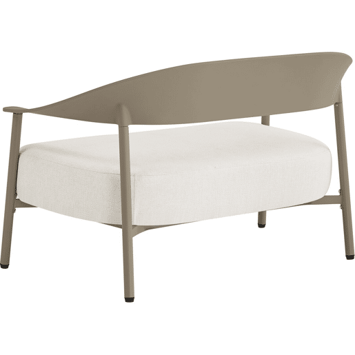 Sofá de jardim Céora em plástico e metal - 2 lugares - Taupe