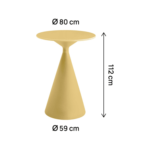 Mesa de jardim bistrô ?80 cm éora - Amarelo
