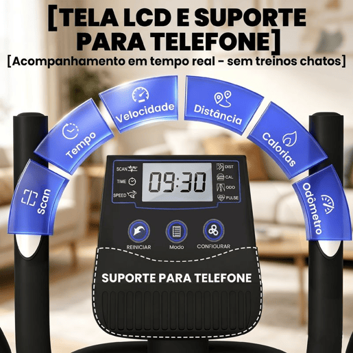 SPORTNOW Bicicleta Elíptica para Casa Máquina Elíptica Silenciona com Bluetooth Compatível com App Resistência Ajustável em 8 Níveis Ecrã LCD e Sensor de Pulso Rodas Capacidade de Carga 120 kg 100x52x153 cm Preto e Amarelo SPORTNOW Bicicleta Elíptica para Casa Máquina Elíptica Silenciona com Bluetooth Compatível com App Resistência Ajustável em 8 Níveis Ecrã LCD e Sensor de Pulso Rodas Capacidade de Carga 120 kg 100x52x153 cm Preto e Amarelo