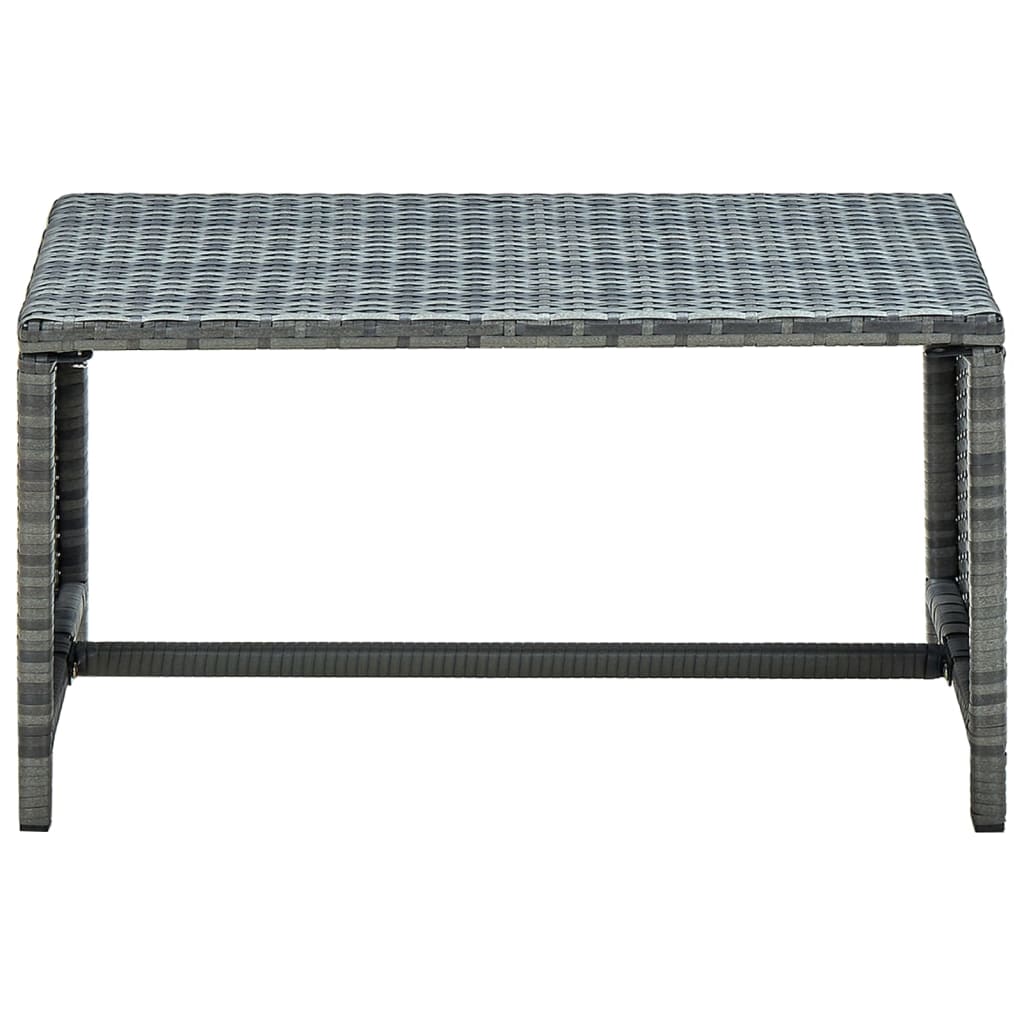 Mesa de café - mesa de centro de ratán sintético gris antracita 70x40x38 cm
