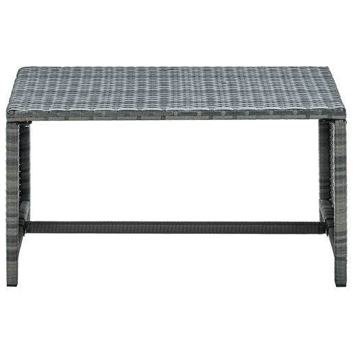 Mesa de Centro, Mesa baixa, 70x40x38 cm vime PE antracite Mesa de Centro, Mesa baixa, 70x40x38 cm vime PE antracite