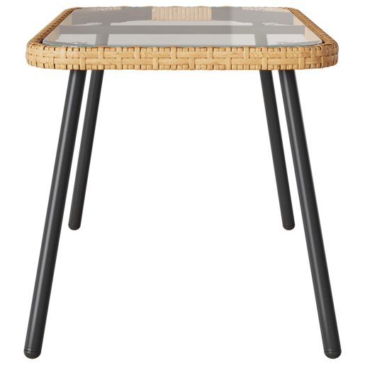 Mesa de Centro, Mesa baixa, Marrom e Preto 90 x 45 x 43 cm vime PE