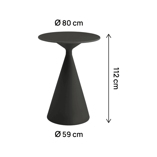 Mesa de jardim bistrô ?80 cm éora - Preto