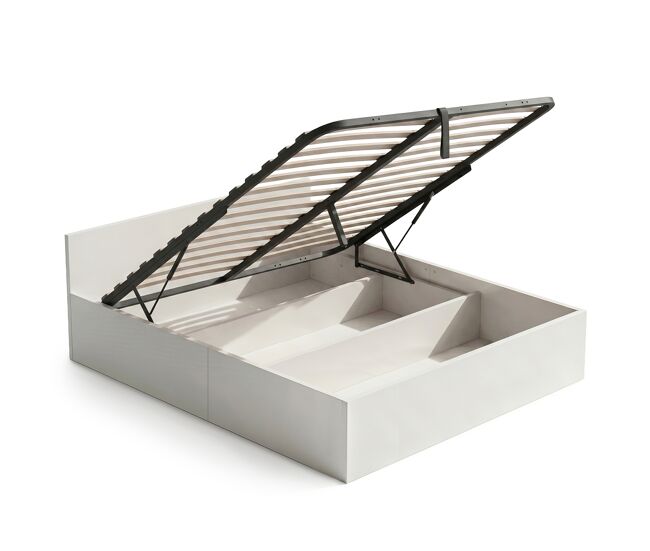 Cama con canapé abatible Somier Elevable de Metal 167x205