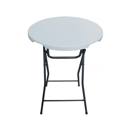 Mesa alta dobrável de plástico Ø 80 cm Lili - branco