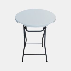 Mesa alta dobrável de plástico Ø 80 cm Lili - branco