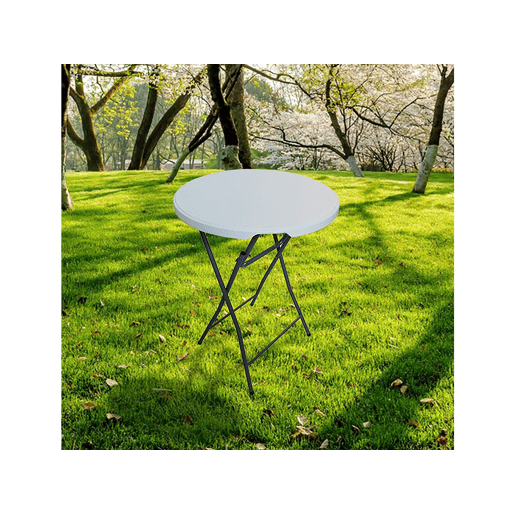 Mesa alta dobrável de plástico Ø 80 cm Lili - branco