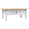 Mesa de Centro, Mesa baixa, Corona pinho mexicano 100x55x44 cm branco