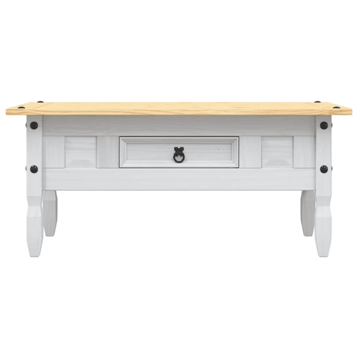 Mesa de Centro, Mesa baixa, Corona pinho mexicano 100x55x44 cm branco