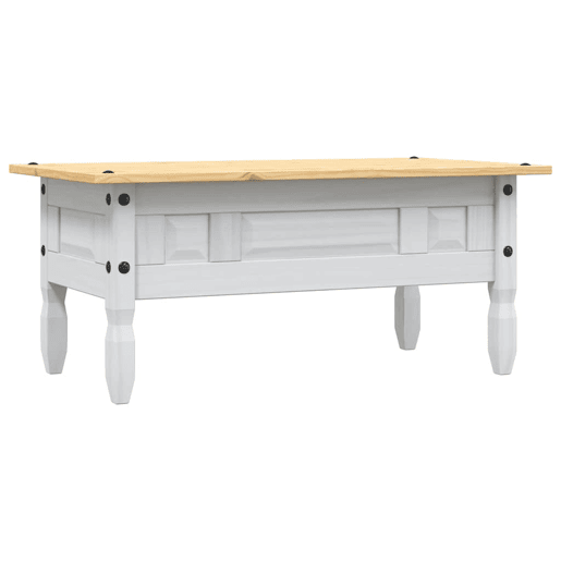 Mesa de Centro, Mesa baixa, Corona pinho mexicano 100x55x44 cm branco