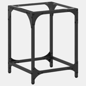 Mesa de Centro, Mesa baixa c topo em vidro transparente 30x30x40 cm aço