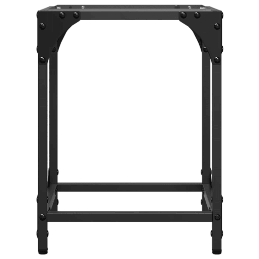 Mesa de Centro, Mesa baixa c topo em vidro transparente 30x30x40 cm aço