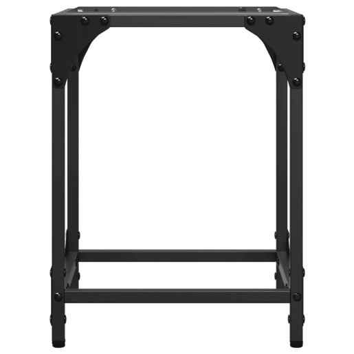 Mesa de Centro, Mesa baixa c topo em vidro transparente 30x30x40 cm aço