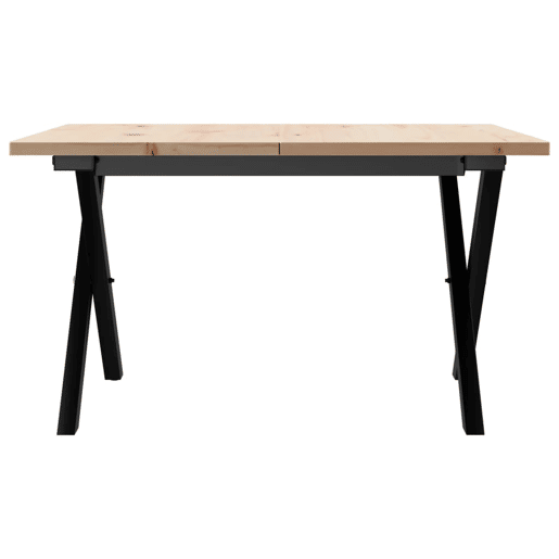 Mesa de Centro, Mesa baixa, estrutura em X 60x60x40 cm pinho e aço