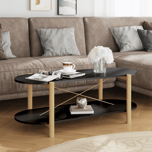 Mesa de Centro, Mesa baixa, 110x48x40 cm derivados de madeira preto