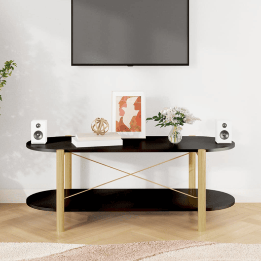 Mesa de Centro, Mesa baixa, 110x48x40 cm derivados de madeira preto