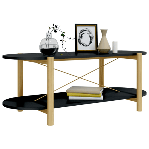 Mesa de Centro, Mesa baixa, 110x48x40 cm derivados de madeira preto