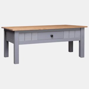 Mesa de Centro, Mesa baixa, 100x60x43,5 cm pinho maciço Panama cinzento