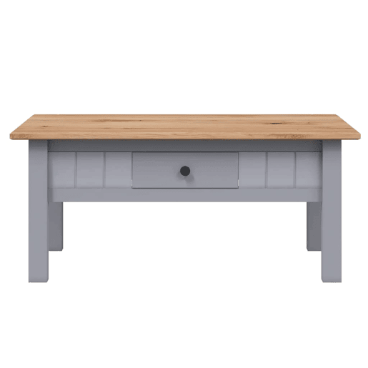 Mesa de Centro, Mesa baixa, 100x60x43,5 cm pinho maciço Panama cinzento