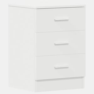 Soluna Home - Mesitas De Noche Madera Blanco Madera 38 x 35 x 56 cm