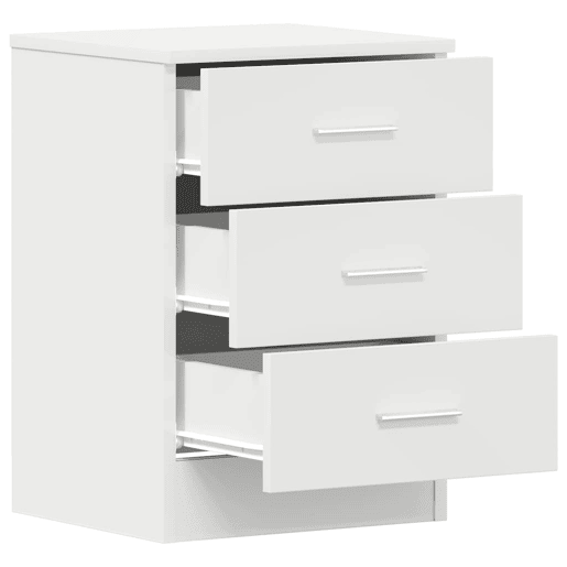 Soluna Home - Mesitas De Noche Madera Blanco Madera 38 x 35 x 56 cm