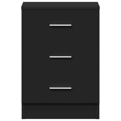 Soluna Home - Mesitas De Noche Madera Negro Madera 38 x 35 x 56 cm