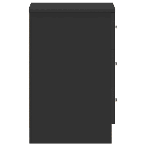 Soluna Home - Mesitas De Noche Madera Negro Madera 38 x 35 x 56 cm