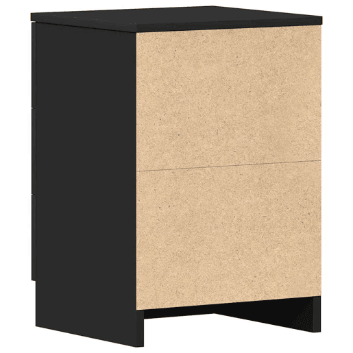 Soluna Home - Mesitas De Noche Madera Negro Madera 38 x 35 x 56 cm