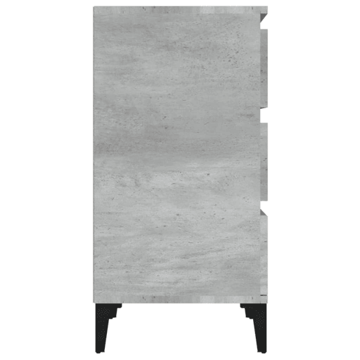 Soluna Home - Mesas de cabeceira Madeira trabalhada e metal 40 x 35 x 70 cm