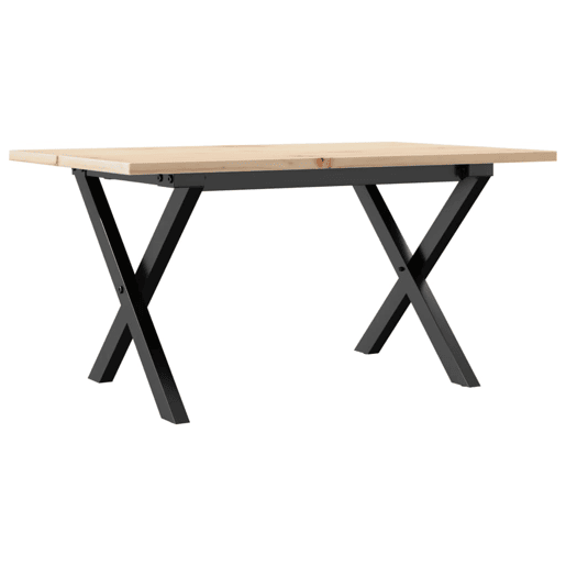 Mesa de Centro, Mesa baixa, estrutura em X 80x50x40 cm pinho e aço