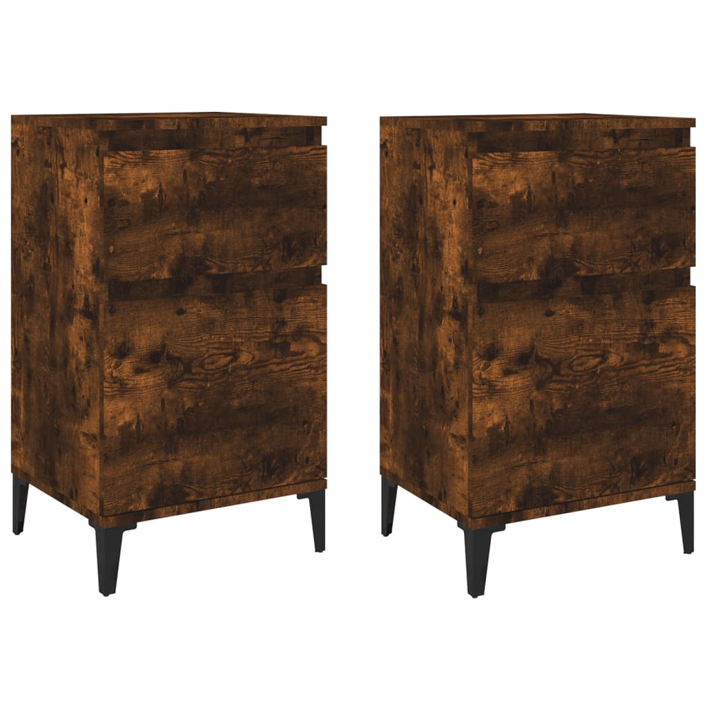 Soluna home - set de 2 mesitas de noche madera amite 35