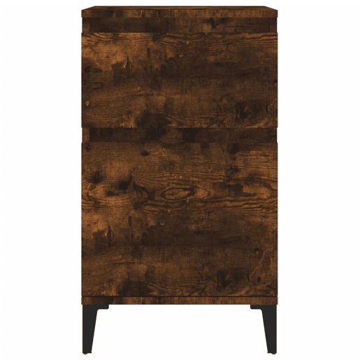 Soluna Home - Mesas de cabeceira Madeira trabalhada e metal 2 piezas 40 x 35 x 70 cm