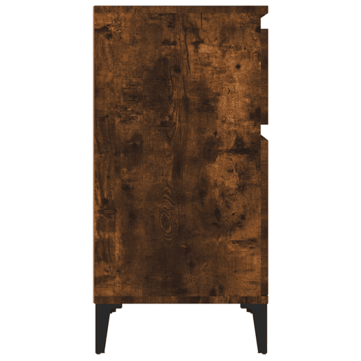 Soluna Home - Mesas de cabeceira Madeira trabalhada e metal 2 piezas 40 x 35 x 70 cm