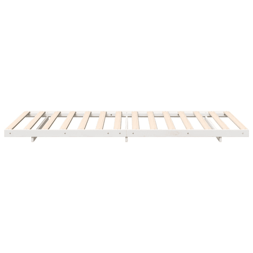 Estrutura de cama de chão simples e minimalista - Branco 80 x 210 cm