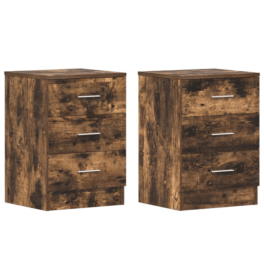 Soluna Home - Mesas de cabeceira Madeira 2 piezas 38 x 35 x 56 cm
