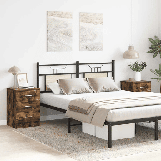 Soluna Home - Mesas de cabeceira Madeira 2 piezas 38 x 35 x 56 cm