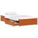Estructura de cama individual para adultos 95x205 Estructura de cama individual para adultos 95x205 Marrón
