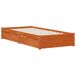 Estructura de cama individual para adultos 95x205 Estructura de cama individual para adultos 95x205 Marrón