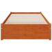Estructura de cama individual para adultos 95x205 Estructura de cama individual para adultos 95x205 Marrón