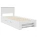 Estructura de cama individual para adultos Estructura de cama individual para adultos Blanco