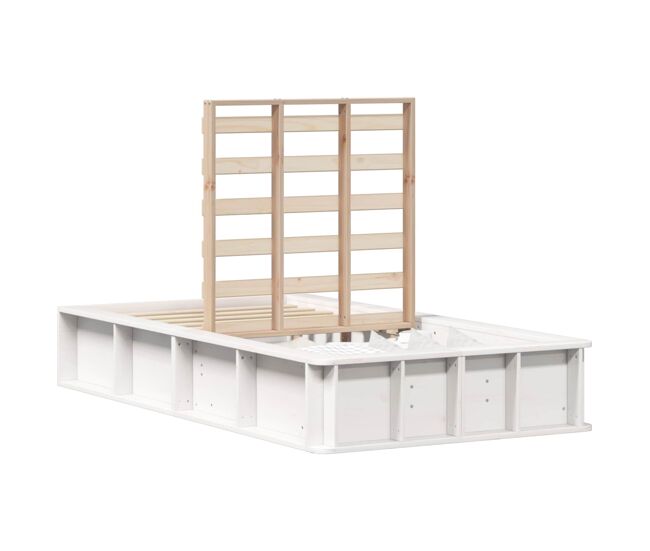 Estructura de cama individual para adultos - 90 x 190 cm madera de pino macizo