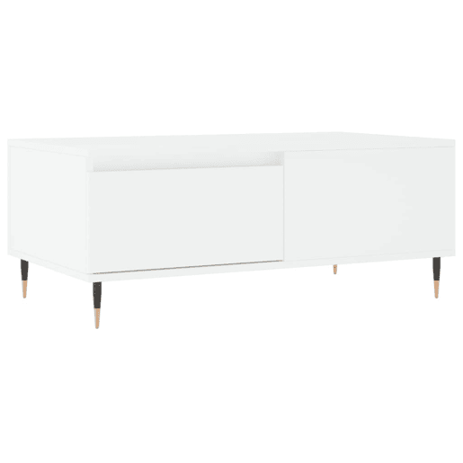 Mesa de Centro, Mesa baixa, 90x50x36,5 cm derivados de madeira branco